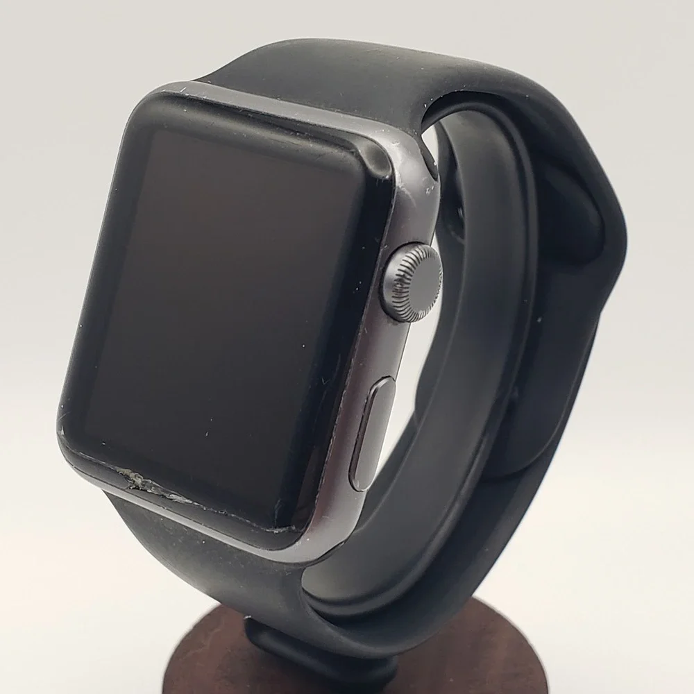 Apple Smartwatch 42mm Space Gray A1554 Small Medium 1st Gen Sport Band Untested